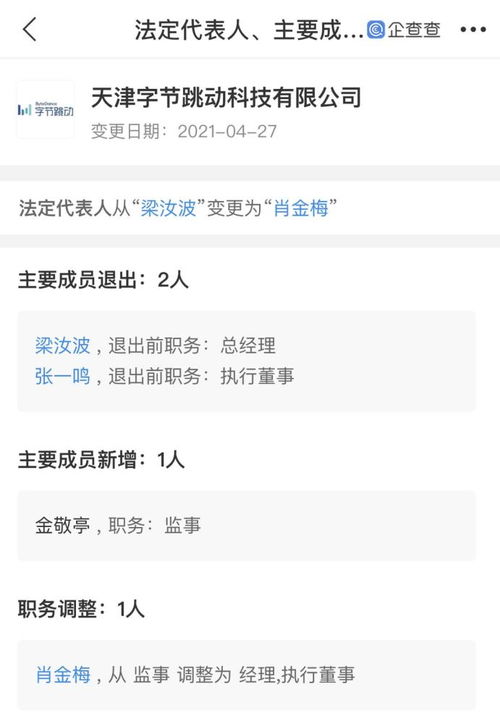 张一鸣与梁汝波退出天津字节跳动科技，技术开发的接力棒将如何传递？